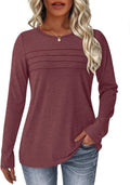 Camisa de Mangas Largas Rojo Vino