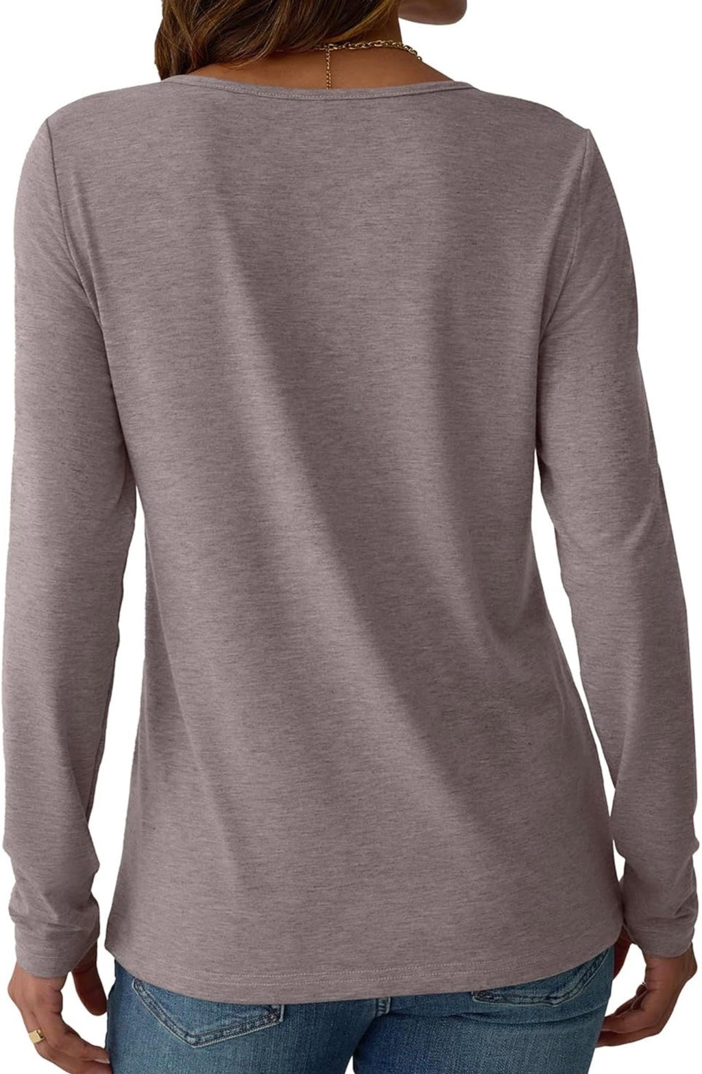 Camisa de Mangas Largas Gris Morado