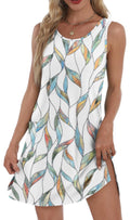 Vestido con bolsillo Blanco con color