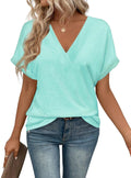 Camiseta con mangas en V Menta