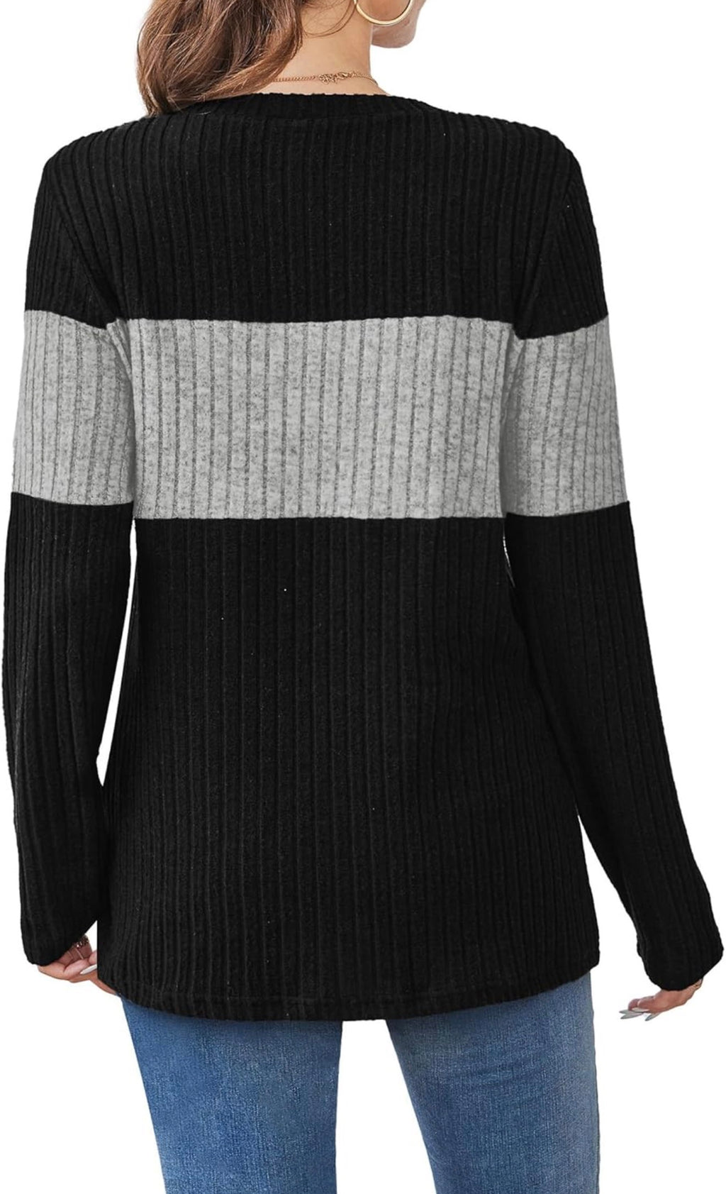Suéter Gris con Negro