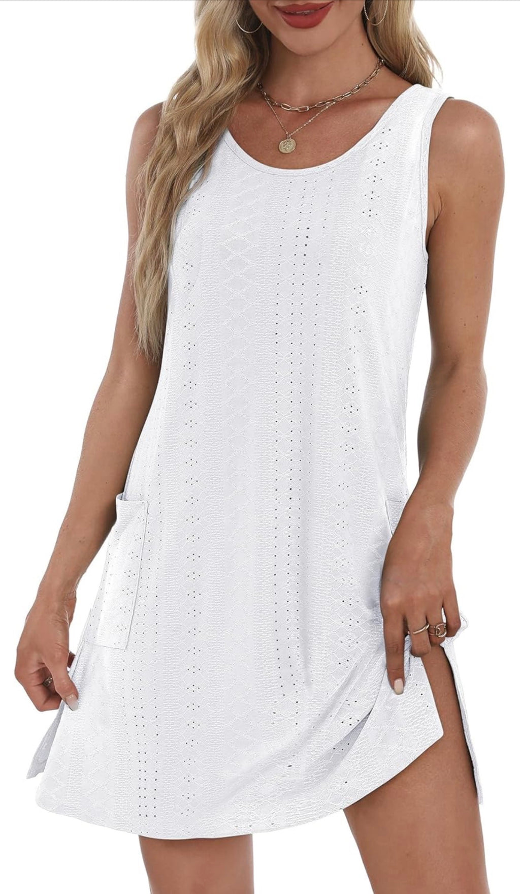 Vestido con bolsillo Blanco