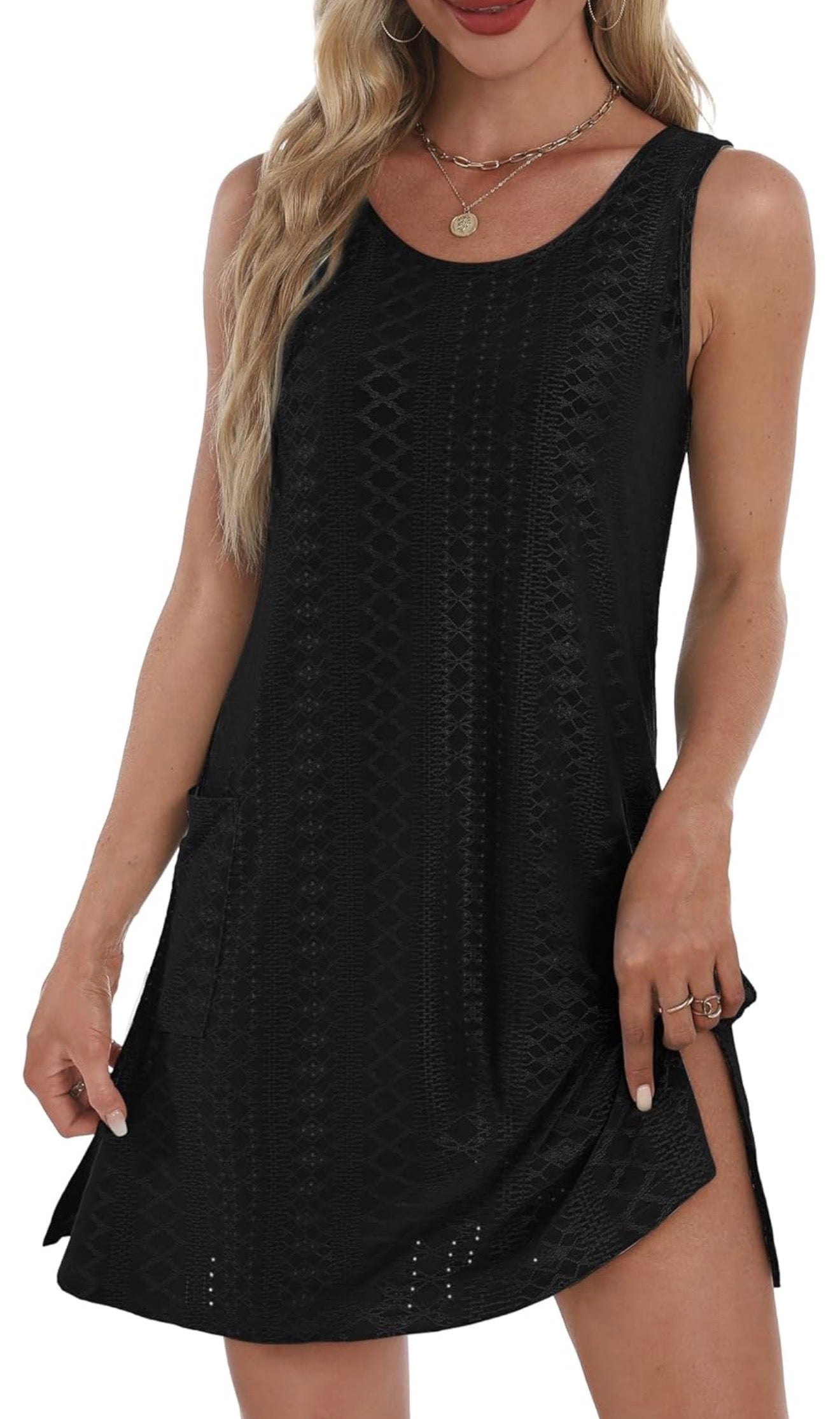 Vestido con bolsillo Negro