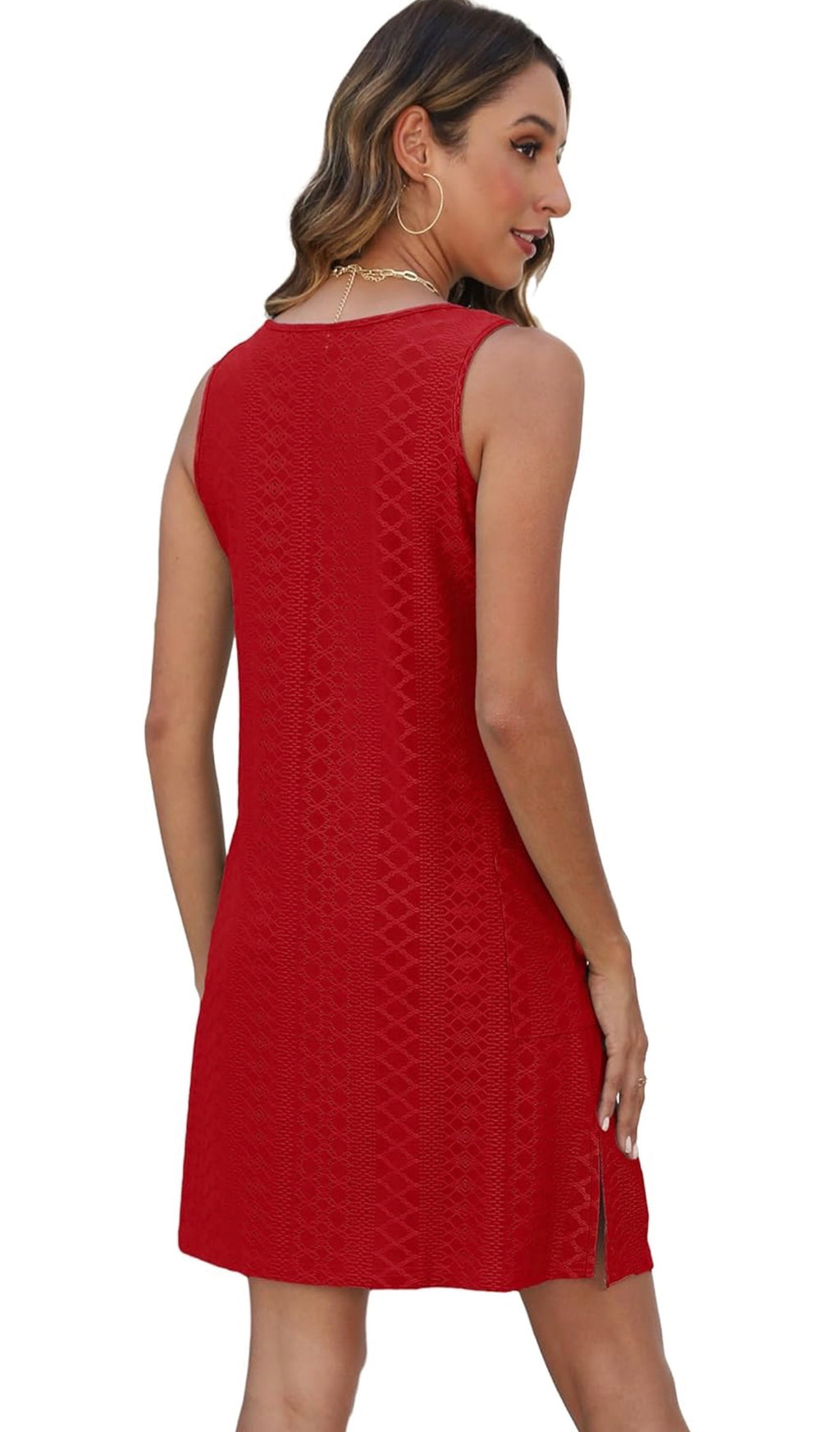 Vestido con bolsillo Rojo