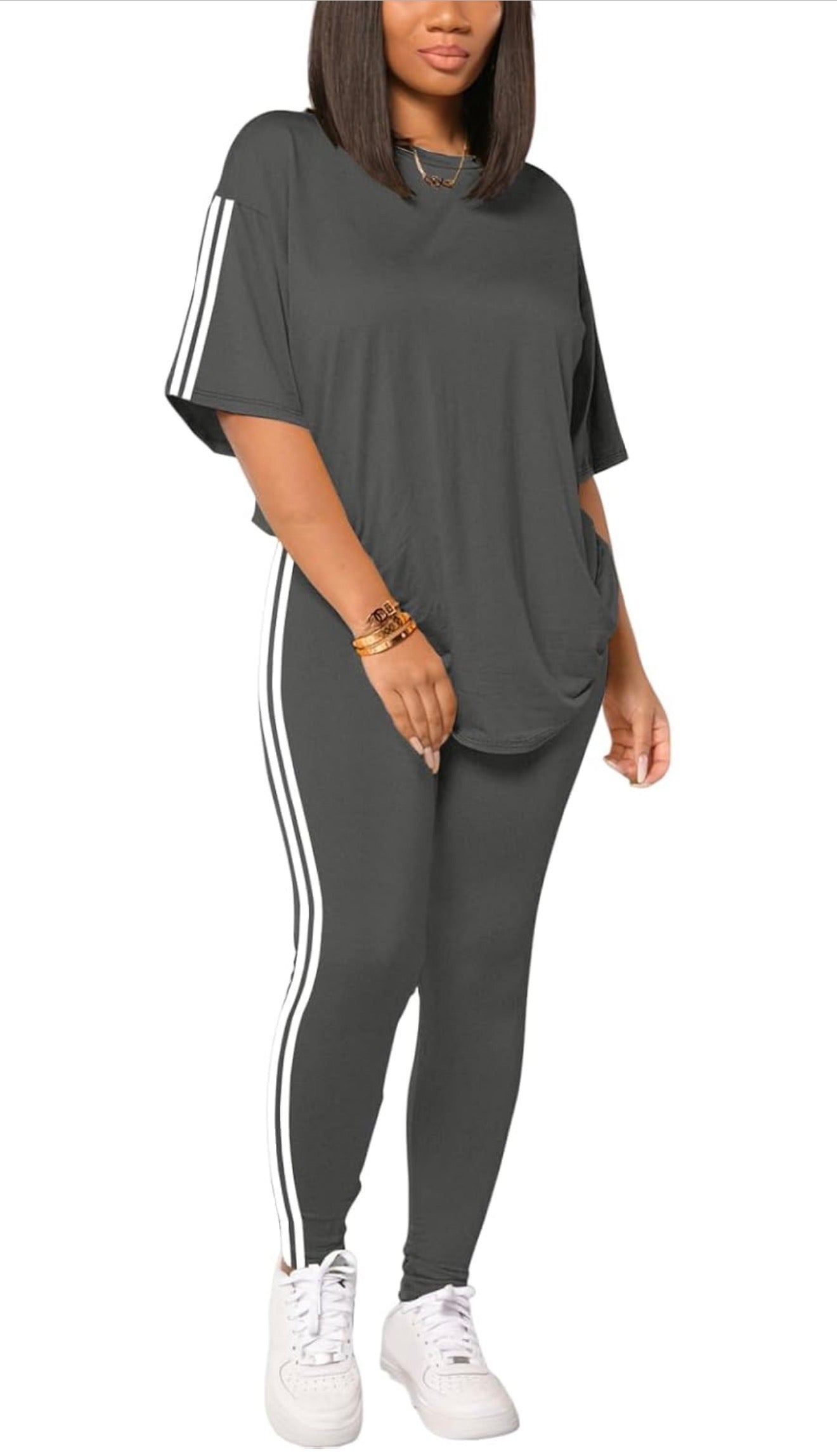 Conjunto deportivo Gris Obscuro