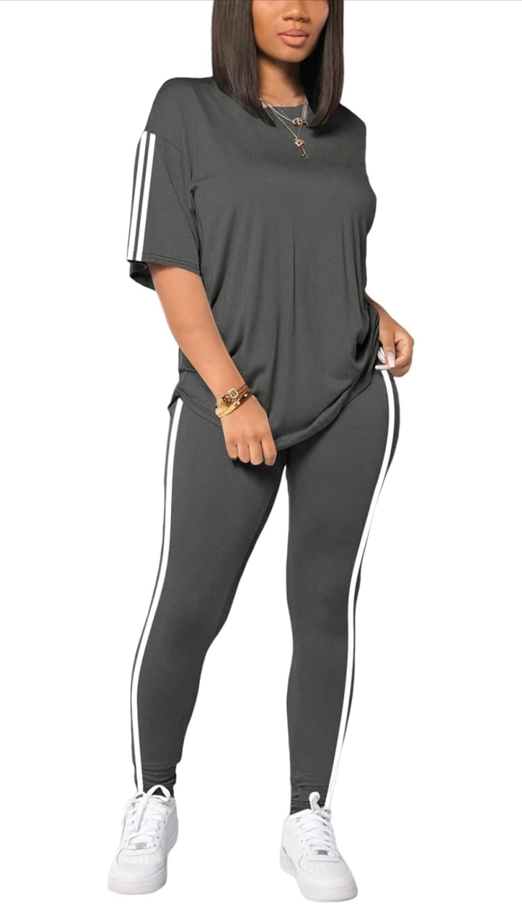 Conjunto deportivo Gris Obscuro