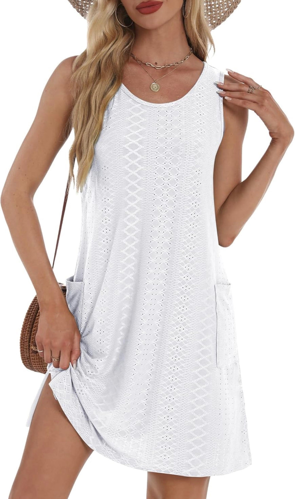 Vestido con bolsillo Blanco