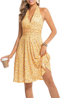 Vestido en V Amarillo
