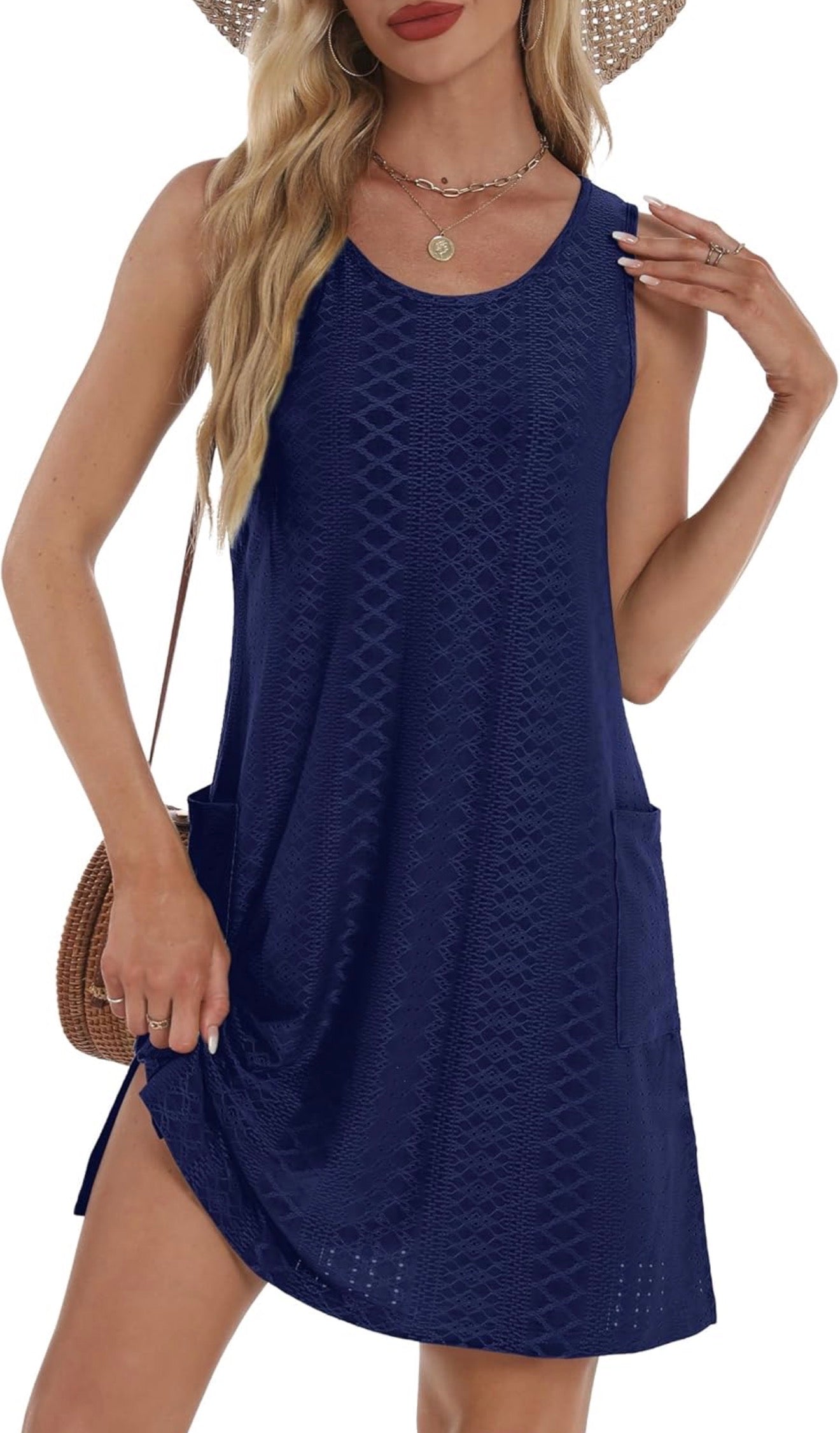 Vestido con bolsillo Azul
