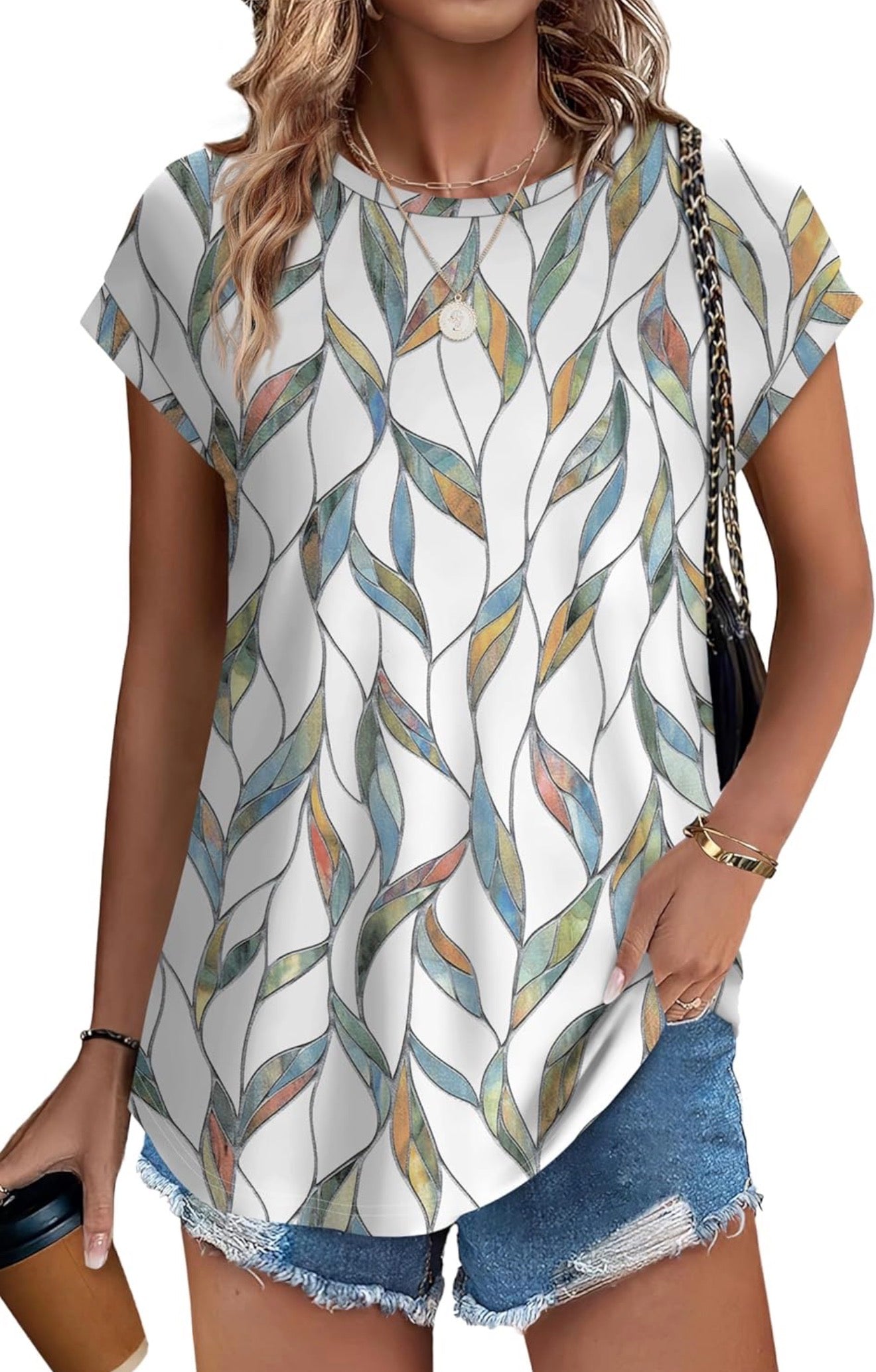 Camiseta Blanco con Rosas
