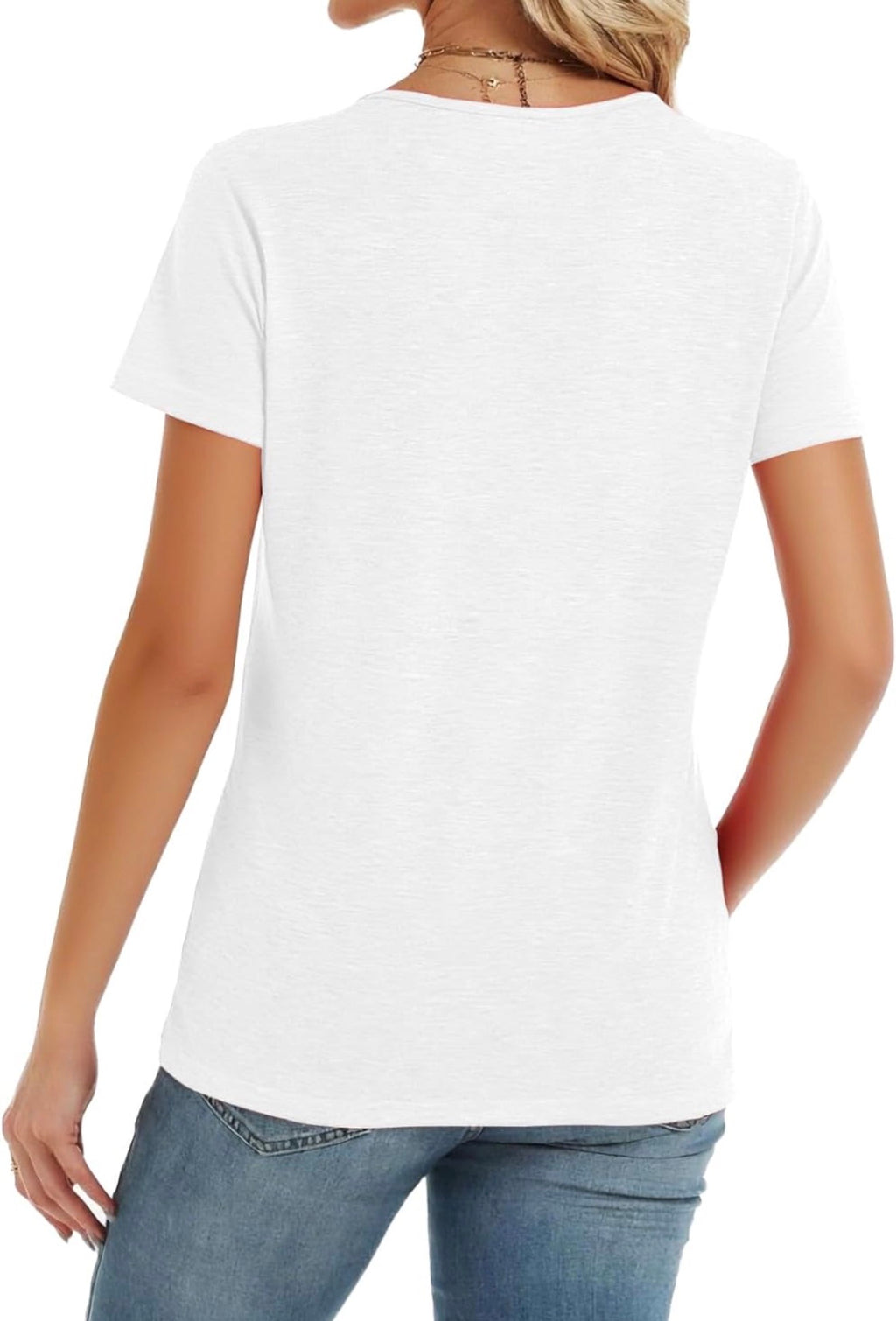 Camiseta en V con Aro Rojo Vino