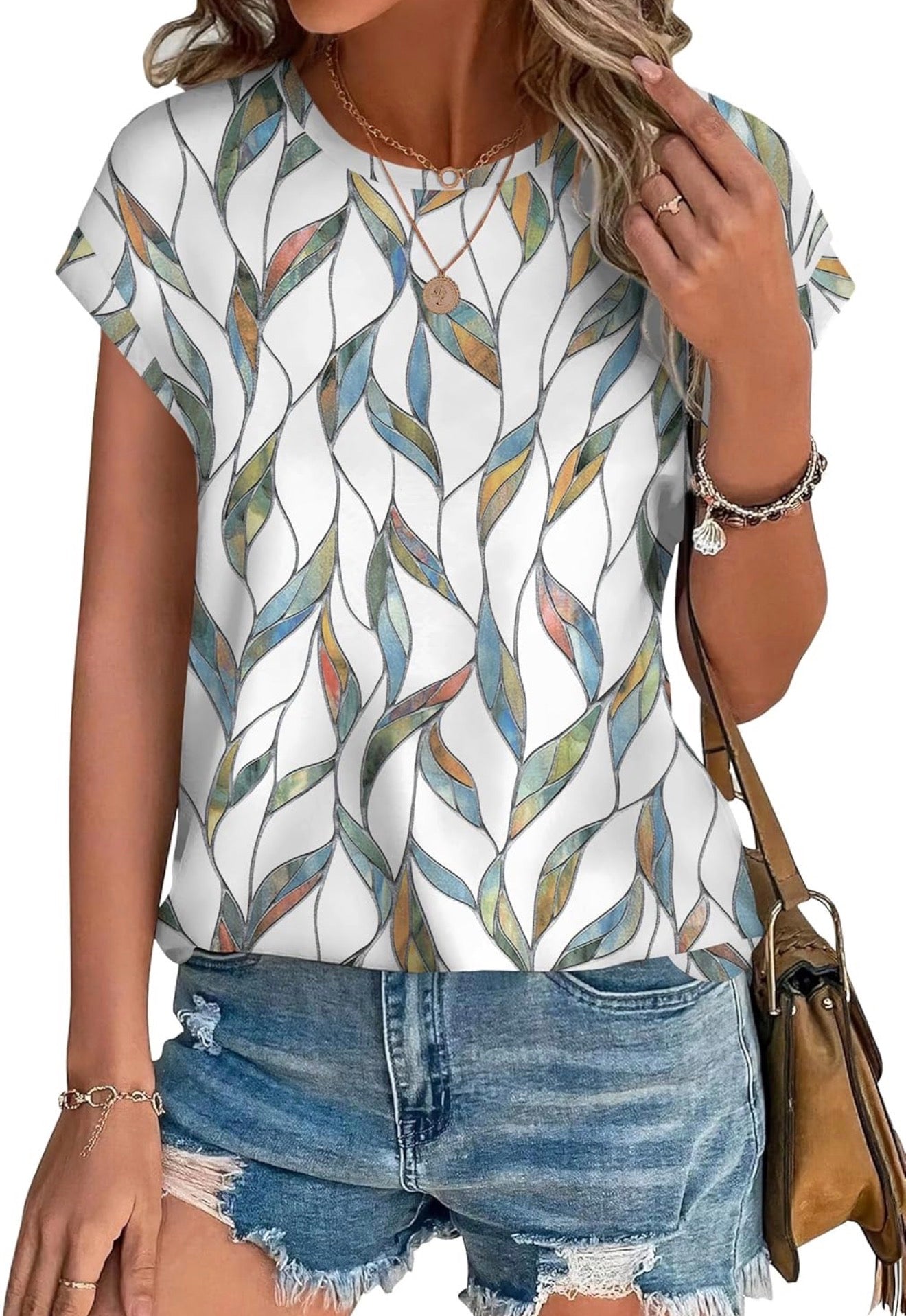 Camiseta Blanco con Rosas