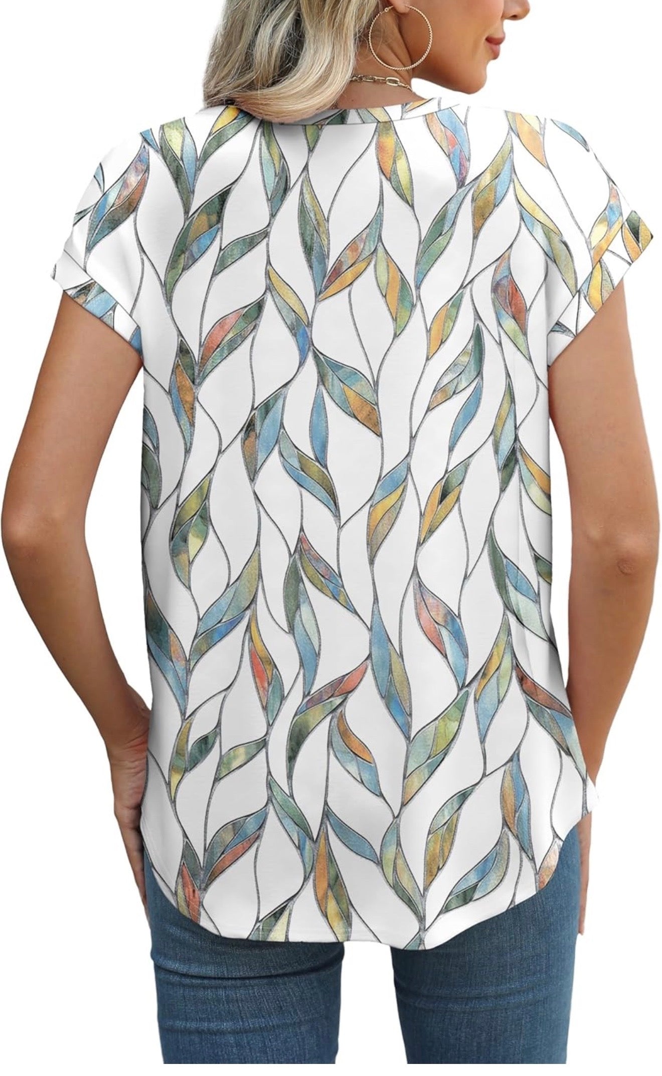 Camiseta Blanco con Rosas