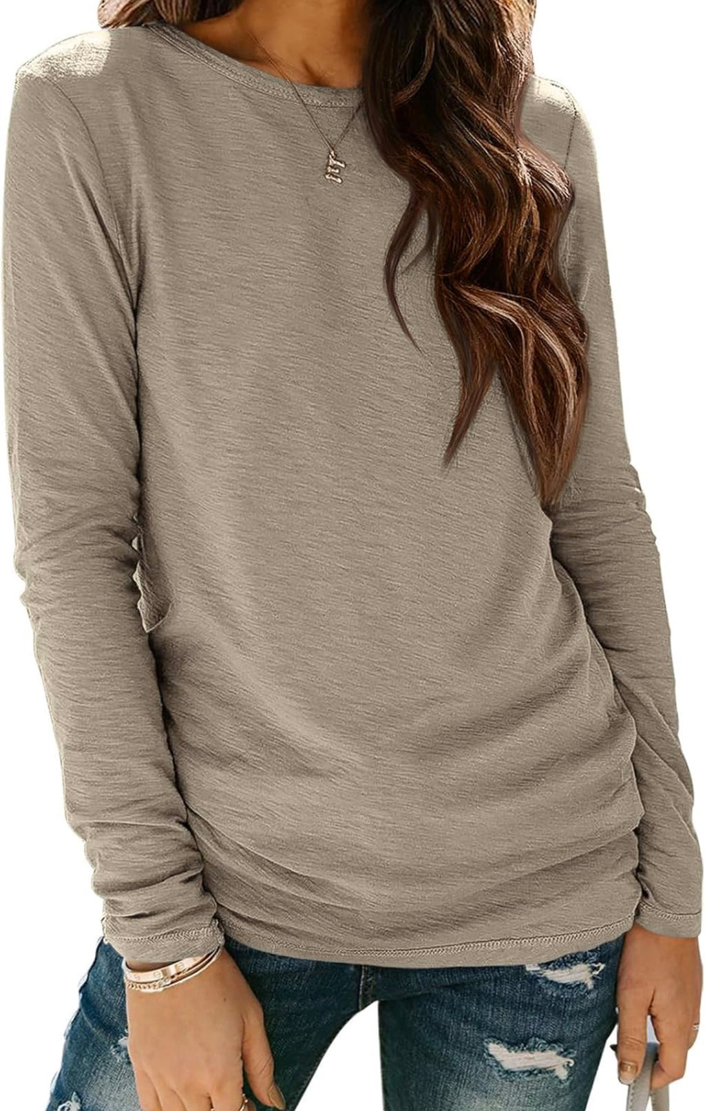 Camiseta Manga Larga Café
