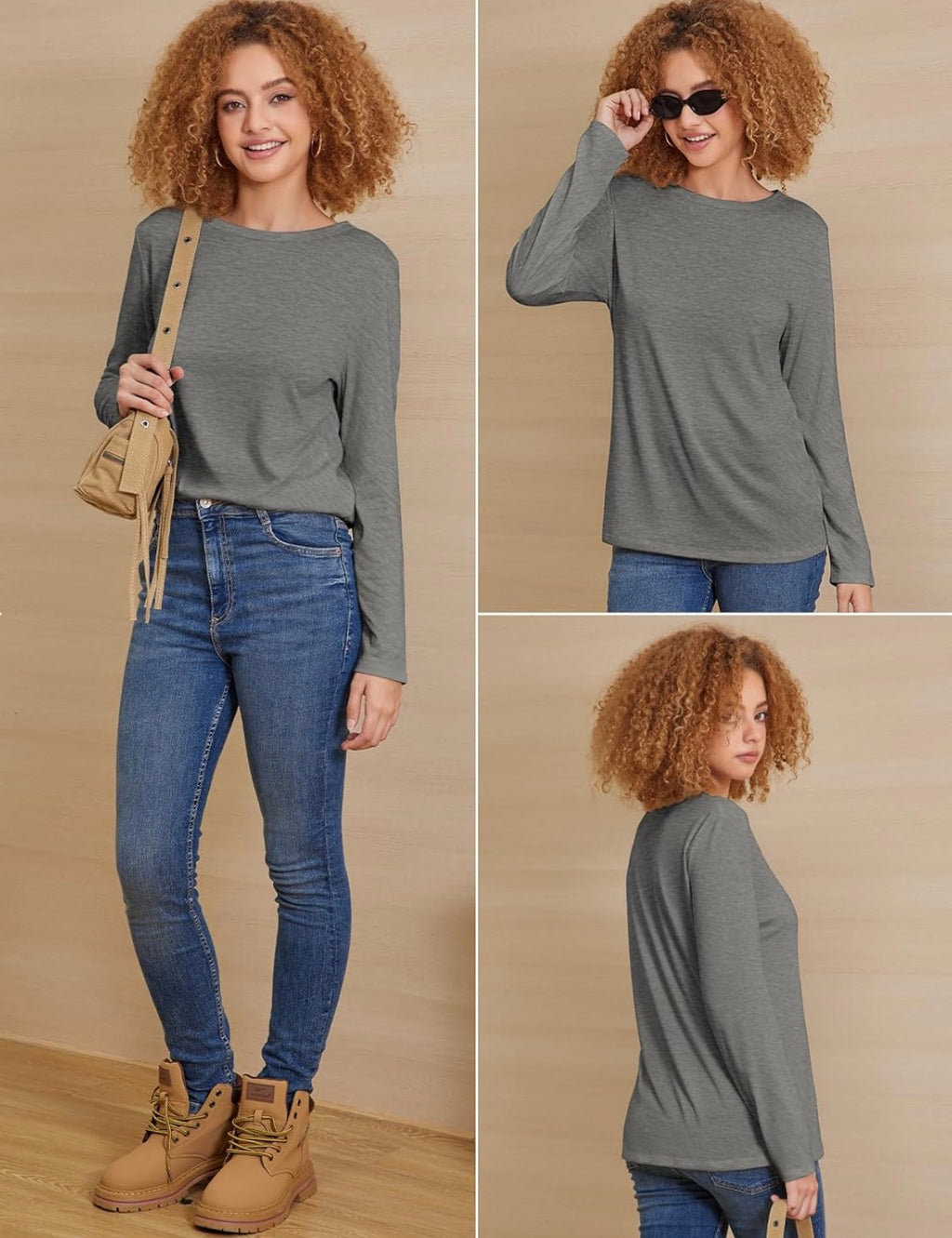 Camiseta Manga Larga Gris